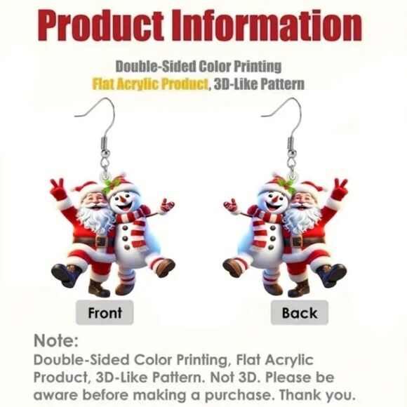 Hand Crafted Festive dangle earrings - Picture 8 of 9